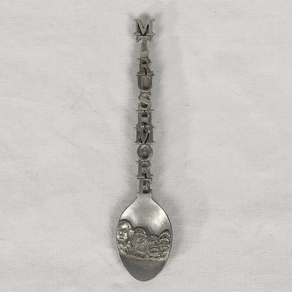 Mt Rushmore Souvenir Pewter Spoon South Dakota Presidents Travel United States